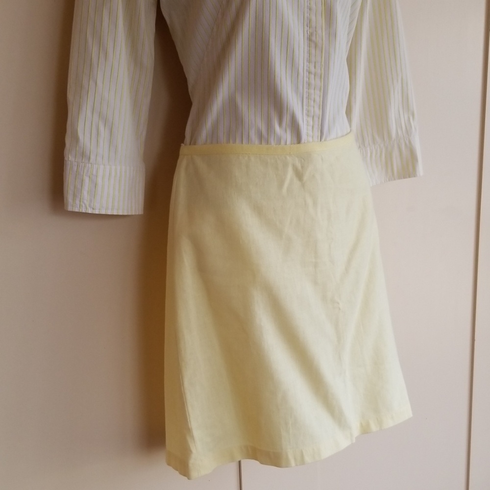 5 for $25.  H&M Yellow linen/cotton skirt